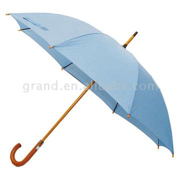 Wooden Straight Handle Umbrellas